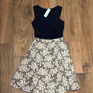 Navy Floral Dress - New!